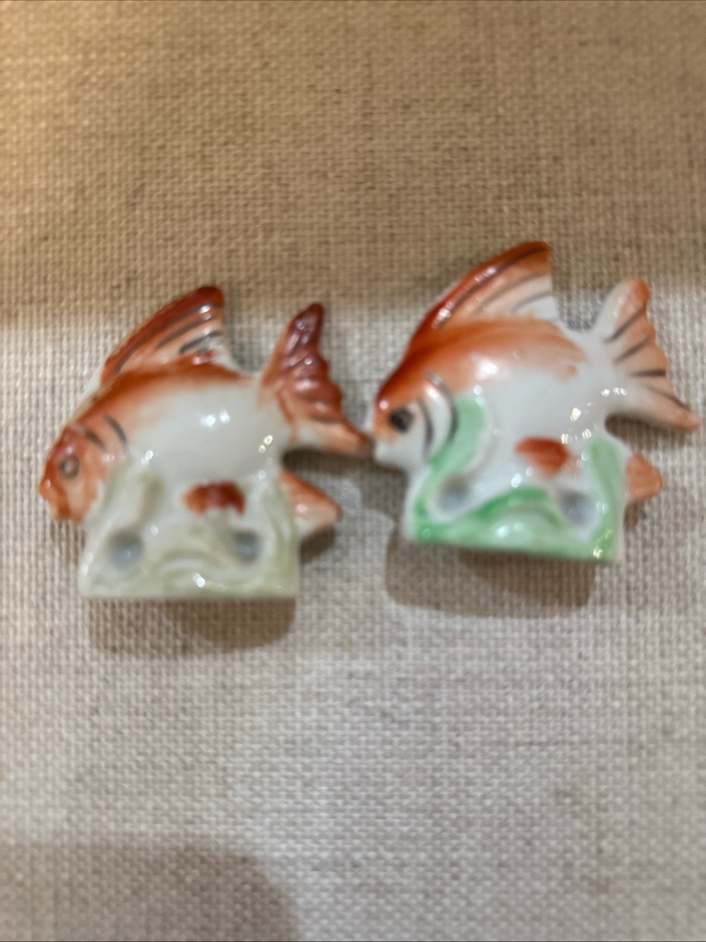 Vintage Porcelain Fish Chopstick Rests - Made in Japan